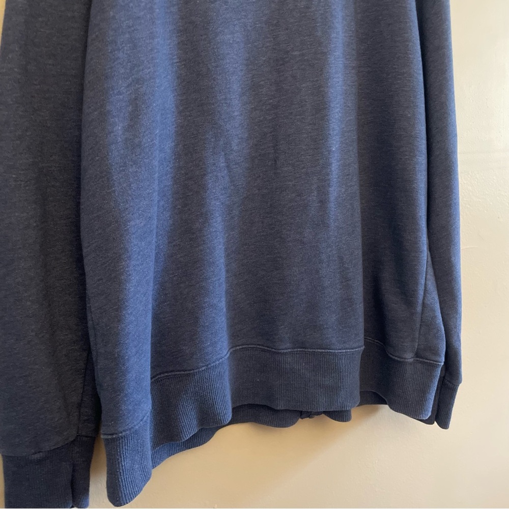 Old Navy Blue Mock Neck Zip-Up Sweatshirt with Pink Logo - Picture 16 of 16
